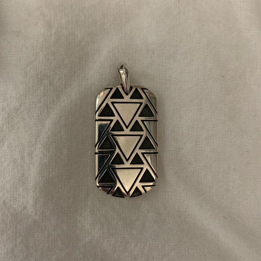 SOLD - David Yurman Frontier Dog Tag Charm BN